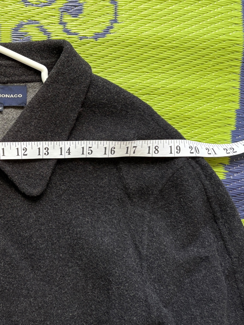 Club Monaco Charcoal Gray Men's Wool Double Faced Single Breast Coat Size M Fall - Picture 11 of 11